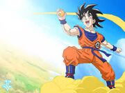 Goku flying with nimbus