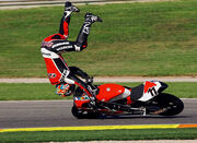 Motorcycle driver fall