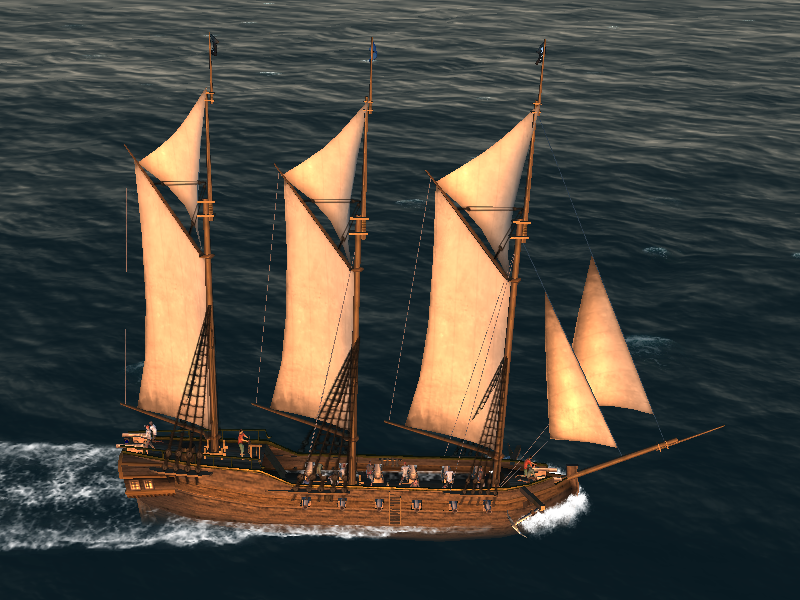 brigantine ship the pirate caribbean hunt