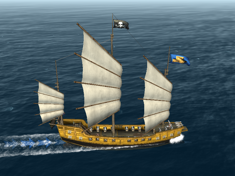 the pirate caribbean hunt junk vs galleon