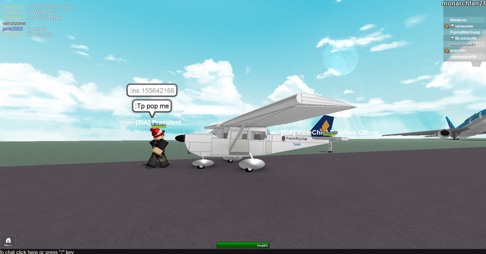 Roblox plane flying games