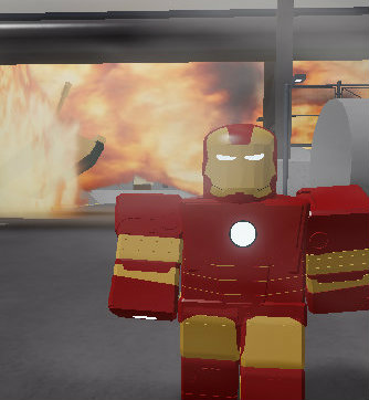 Iron man battles roblox