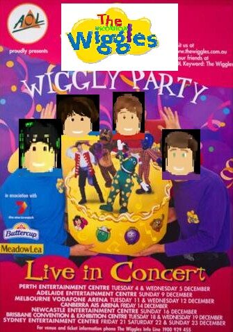 Wiggly Party Live In Concert The Roblox Wiggles Wiki Fandom - the wiggles of roblox music video concerts play your guitar