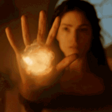 Mary conjuring a fire-ball