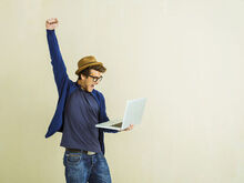 Man with laptop