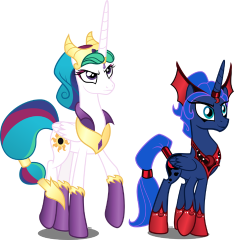File:Celestia s and luna s evil counterparts by xebck-d8isf29.png