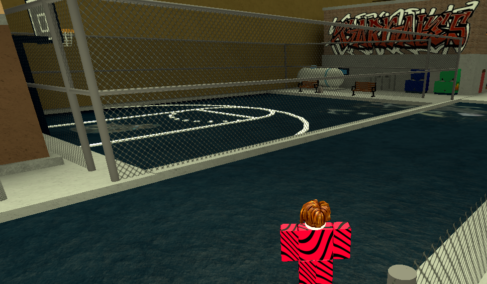 Basketball Court The Streets Roblox Wiki Fandom - roblox basketball hoop