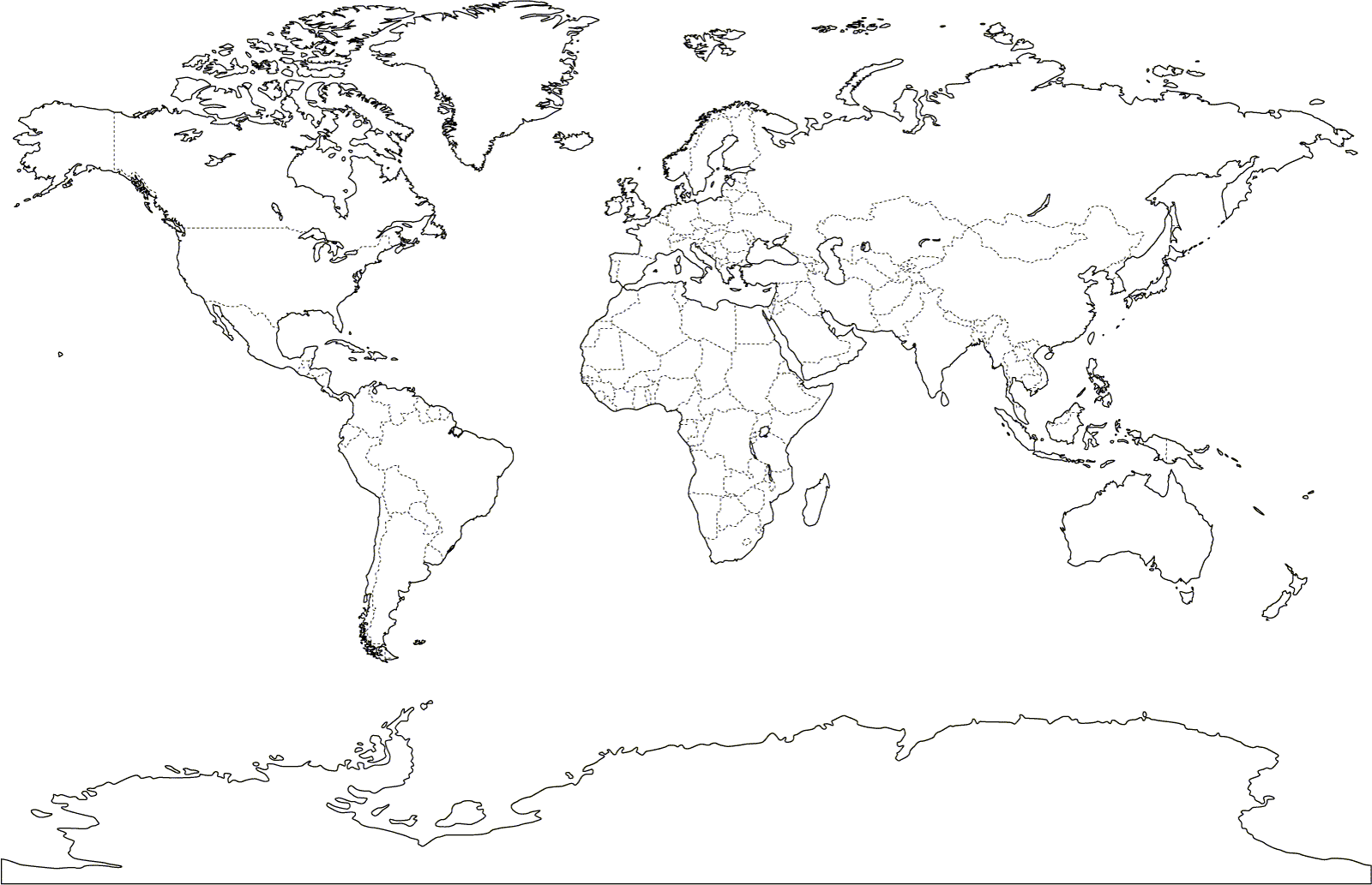 Map Of The World Blank