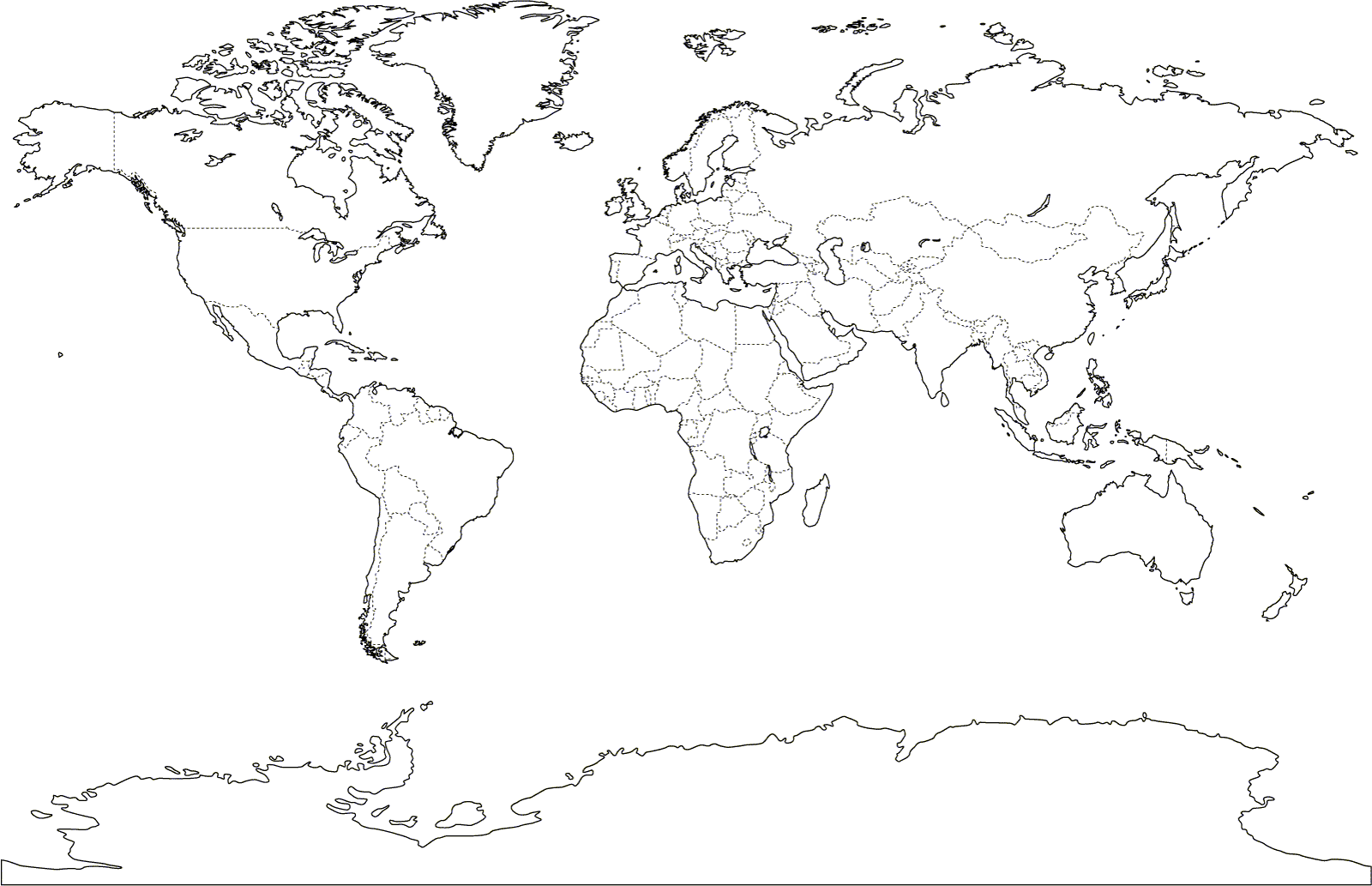 Blank World Maps