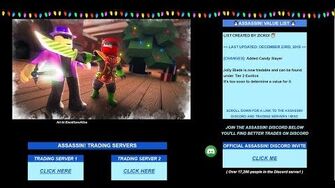 Roblox Values Information The Unofficial Roblox Assassin - roblox assassin holiday blade value