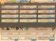 Abilities Screen