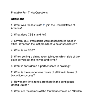 General Knowledge Trivia Questions And Answers Printable Knowledgewalls