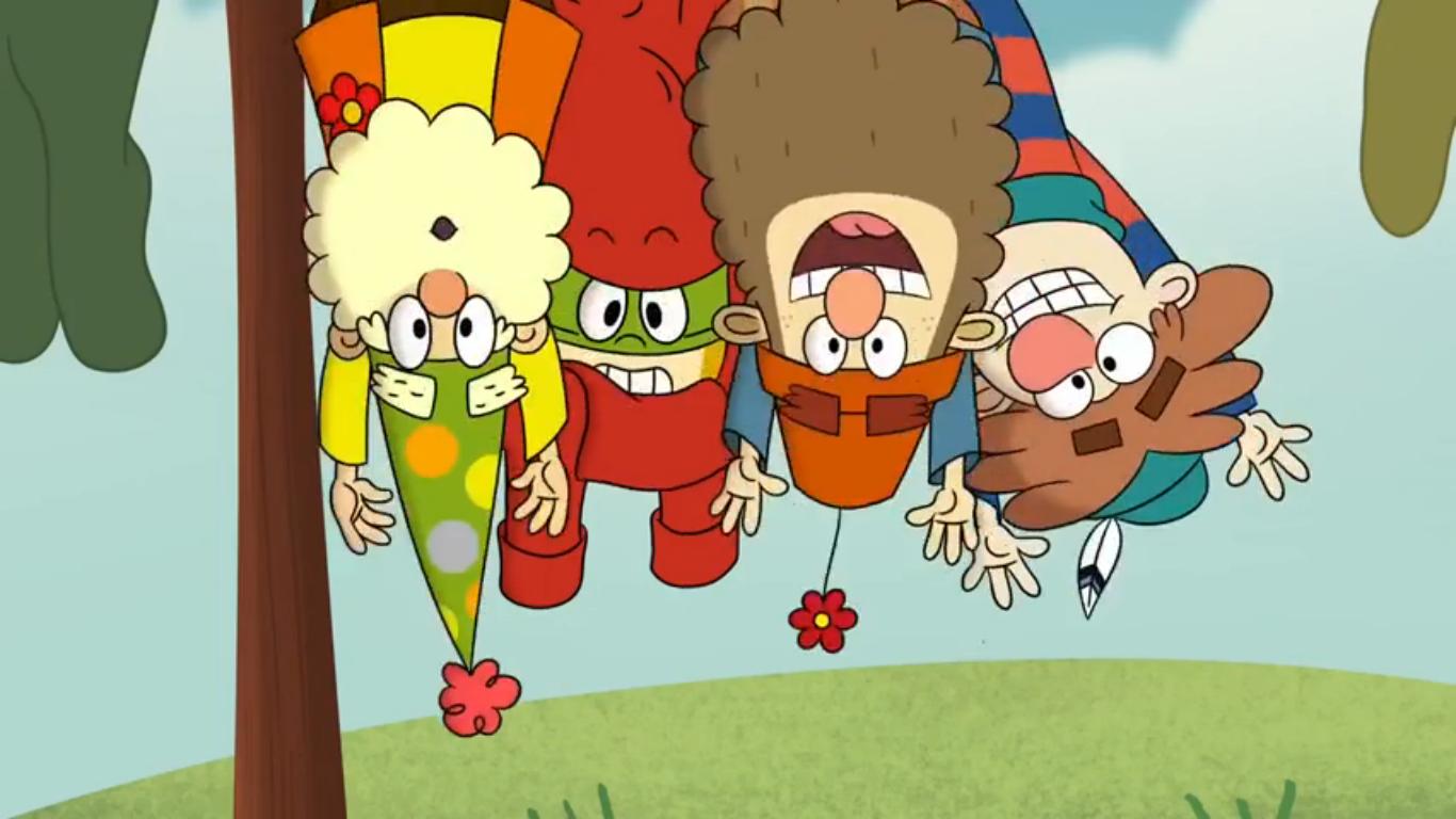 Image S01e04b Happy Grumpy And Sneezy Smiles With Bashful The 7d Wiki Fandom Powered 