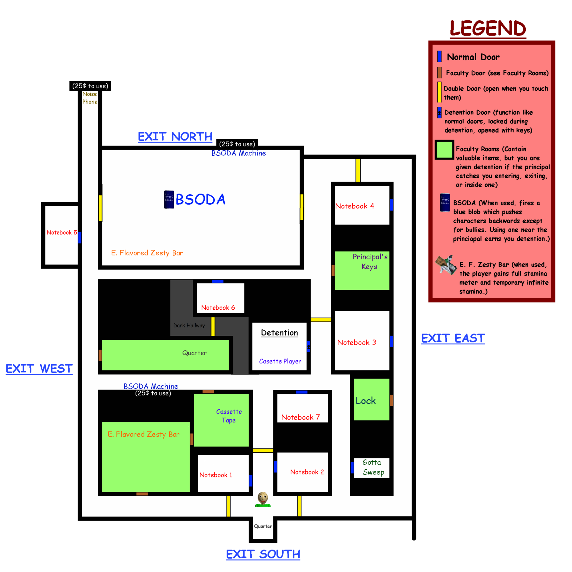 Baldis Basics Map Layout