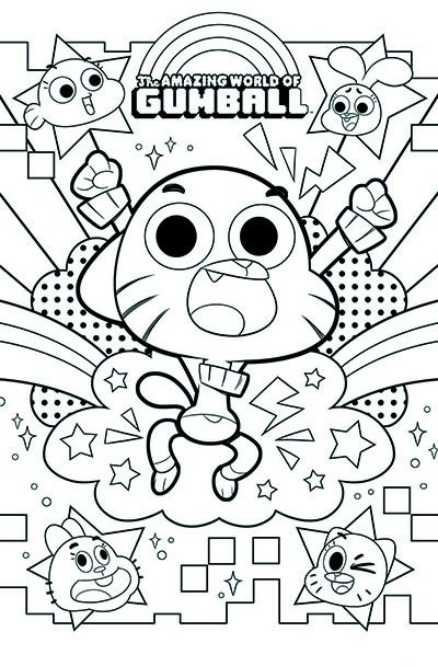 amazing world gumball coloring pages template