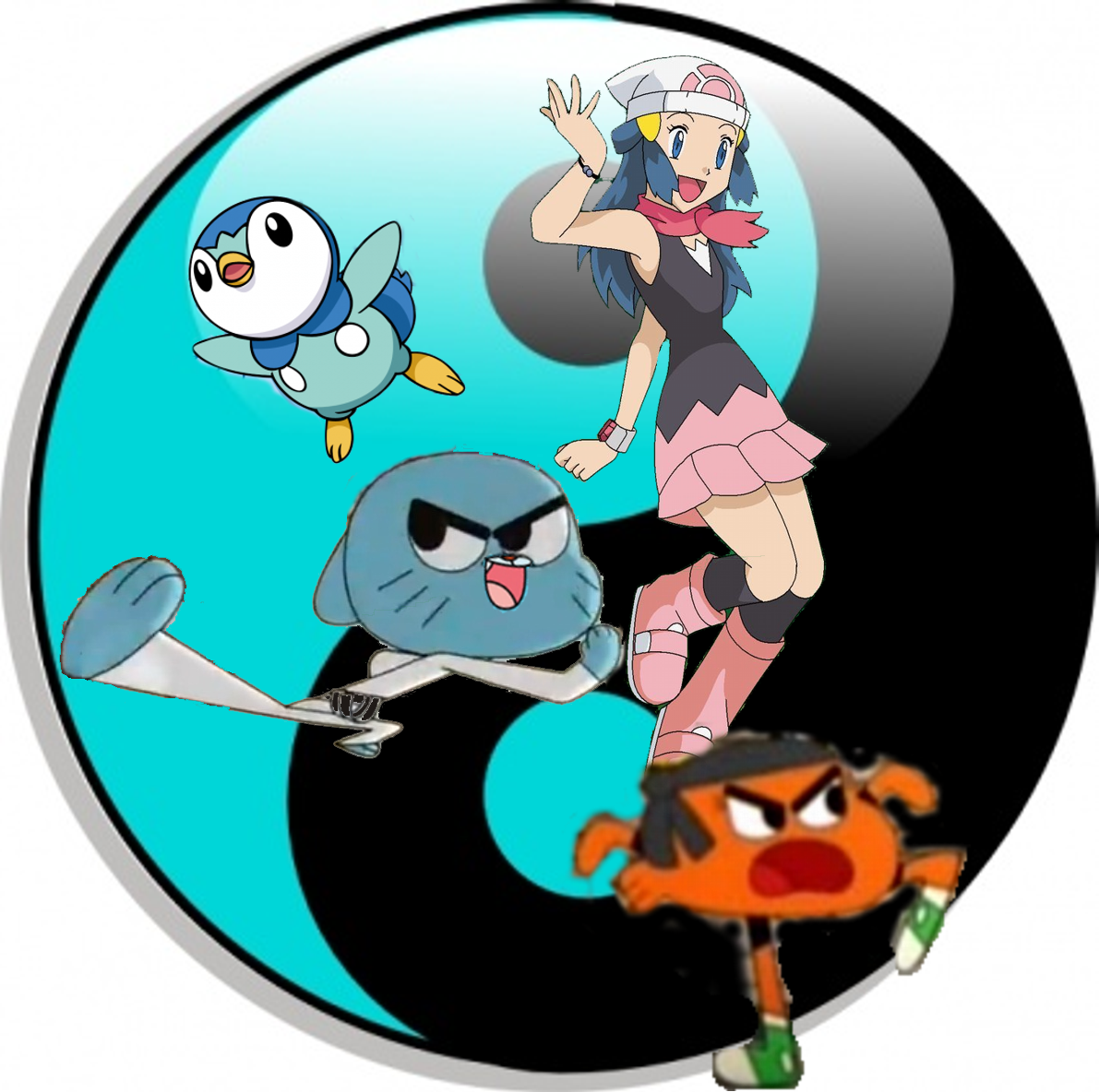 Image - Gumball, Darwin, Dawn & Piplup with Martial arts.png | The