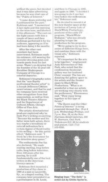 Part Two of Nov 24, 1999 Pioneer Press Feature Story on The Raven and Six Other Points of Interest