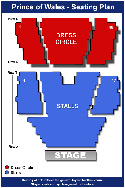 seating plan prince of wales theatre