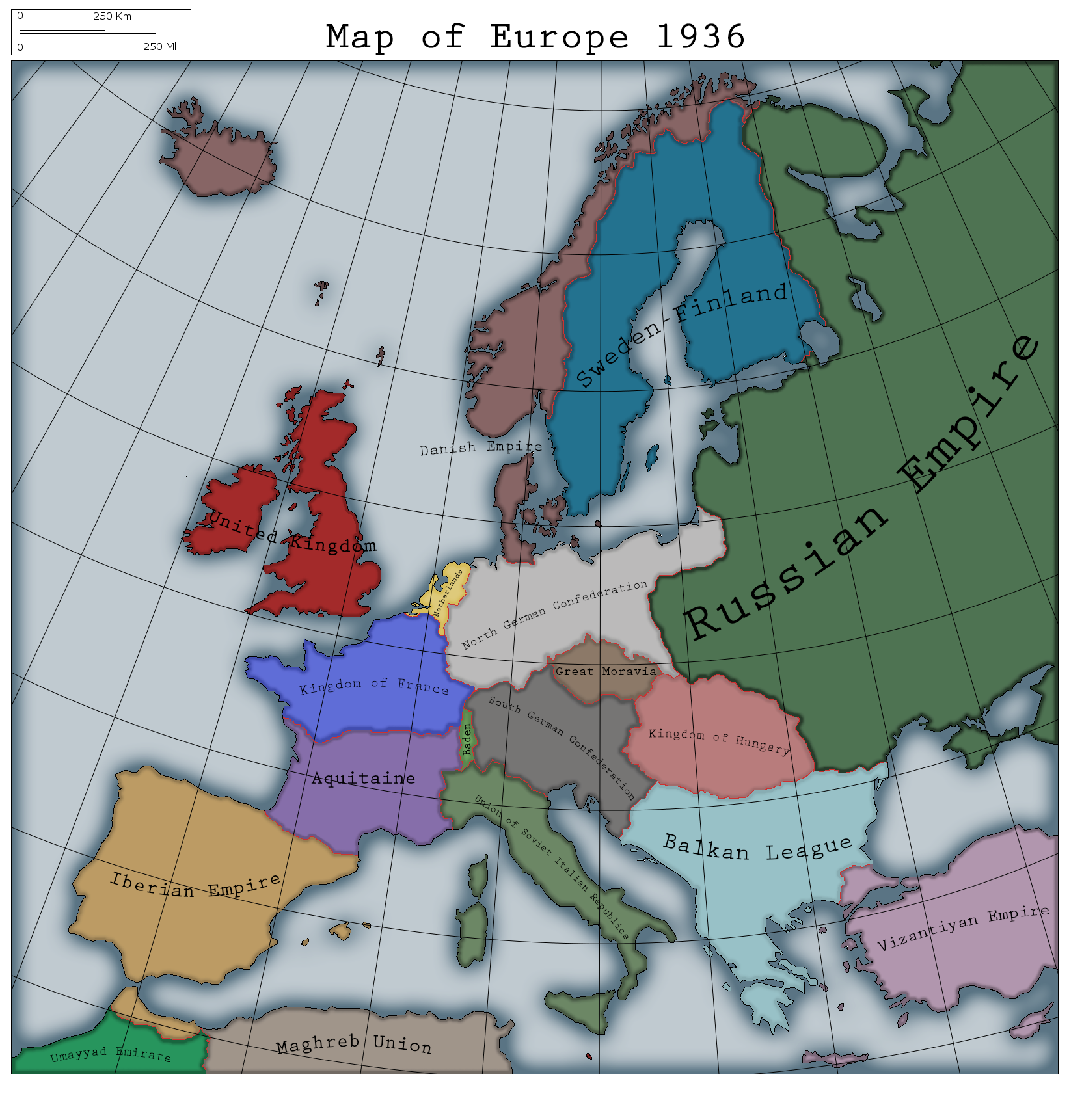 Карта 1936 года