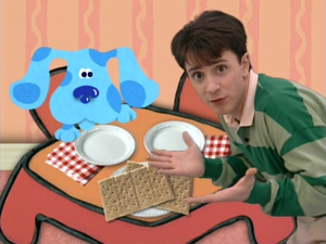 Blue S Clues Credits Wiki Cafe Blue Vhs Blue S Clues Wiki Fandom Blue S Play Credits But It Has The Usual Credits Instrumental As Background Music Too Renaj Eaten