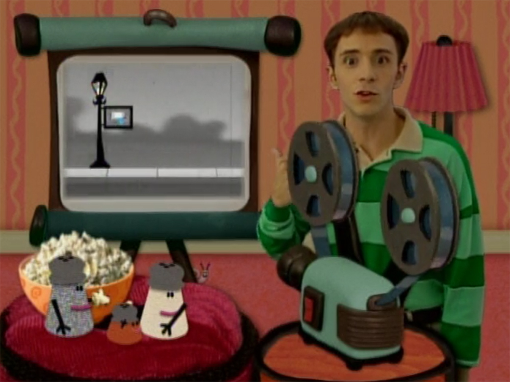 Image - Blue's Clues Paprika, Mr. Salt and Mrs. Pepper Watching a Film