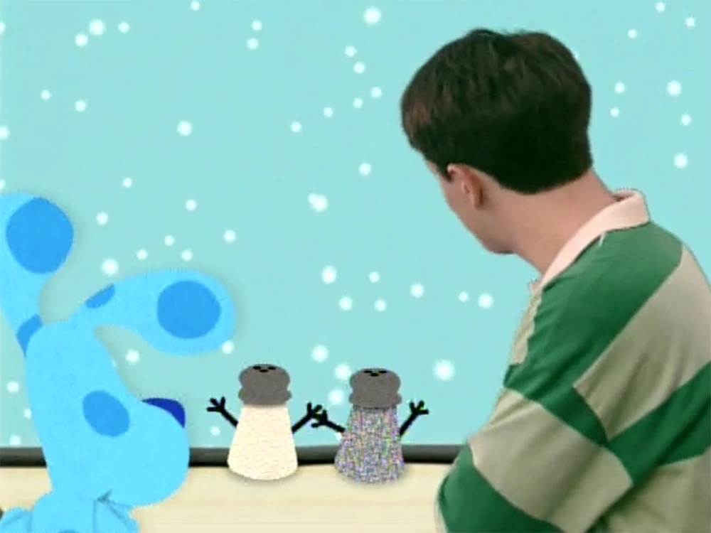Image Blue's Clues Mr. Salt and Mrs. Pepper with Snow.jpg Blue's