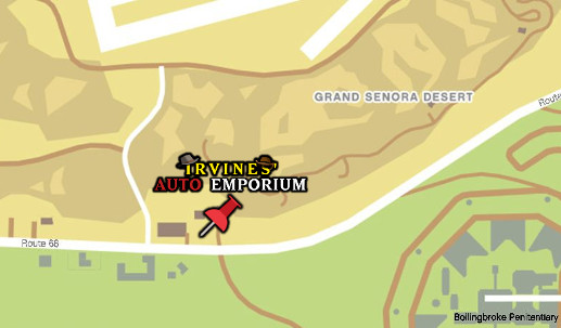 Irvines Auto Emporium Map