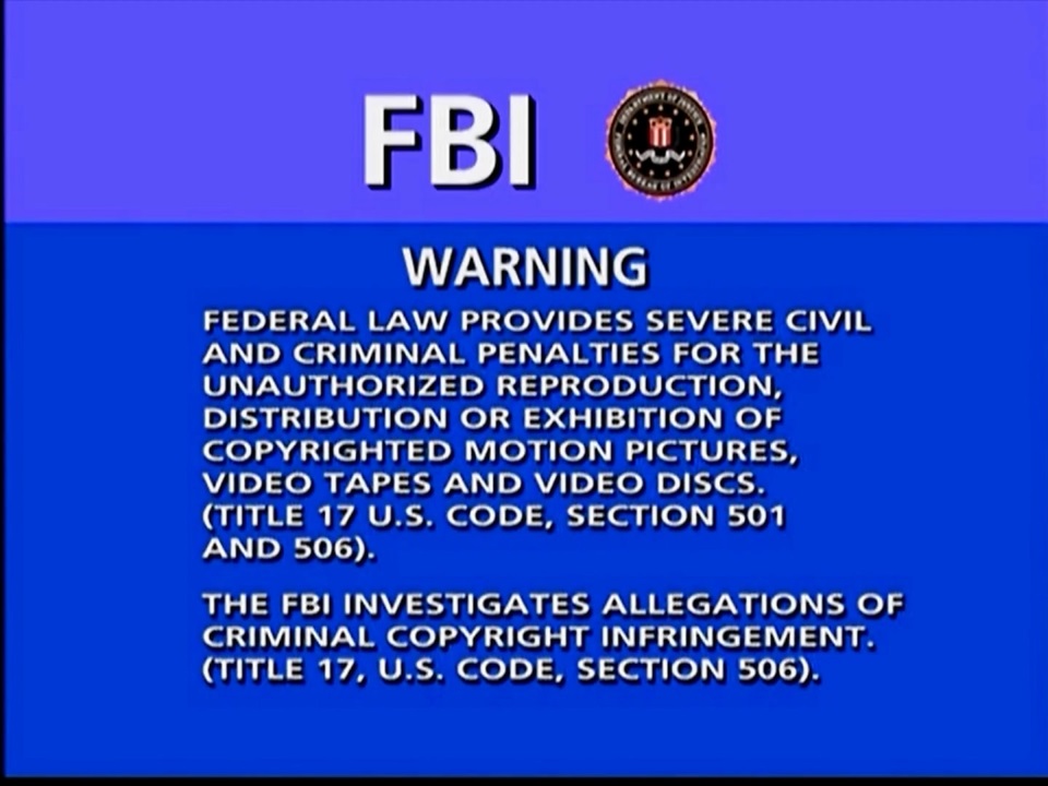 HBO Video Warning Screens The FBI Warning Screens Wiki Fandom