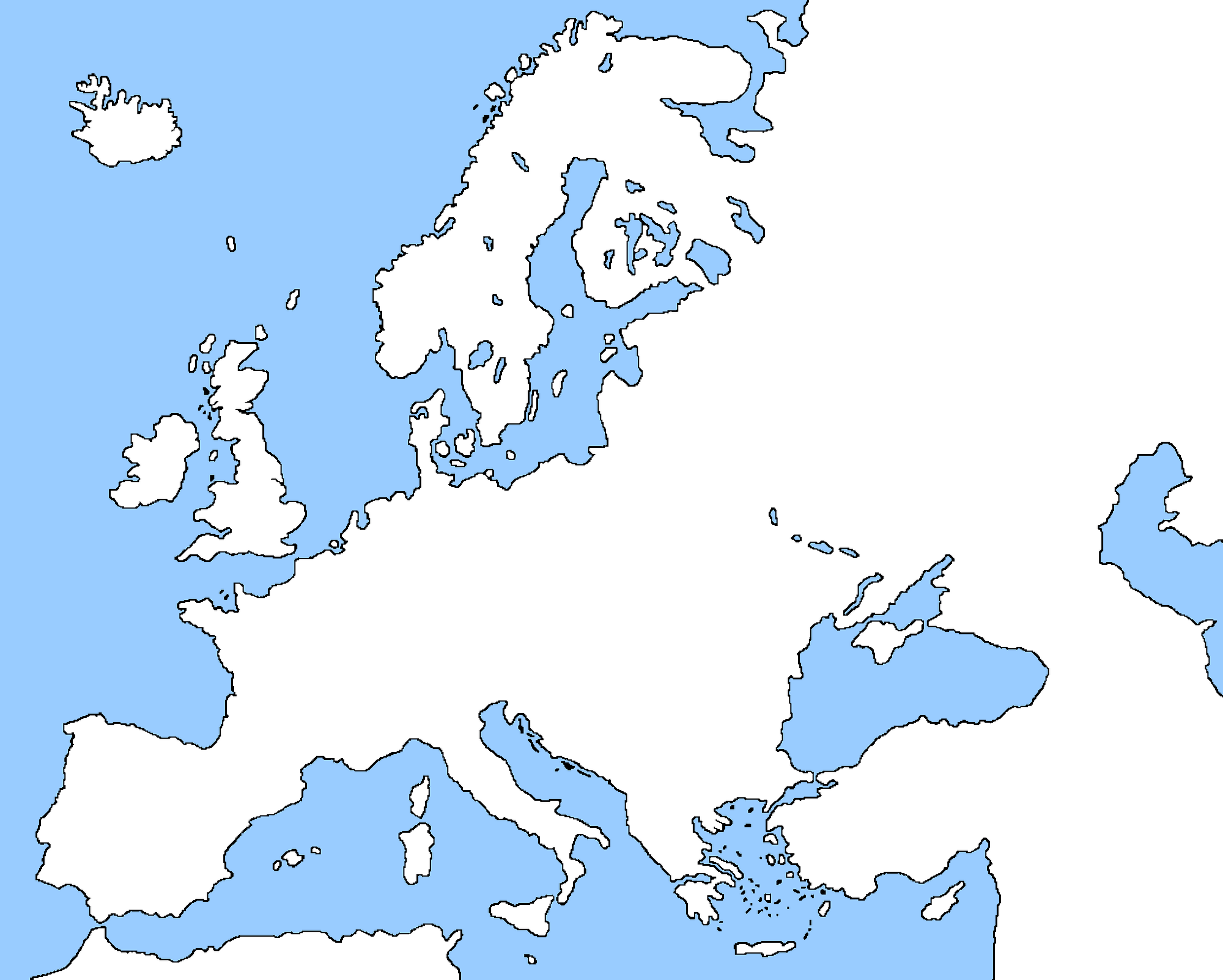 Image - Blank map of Europe without borders by eric4e.png