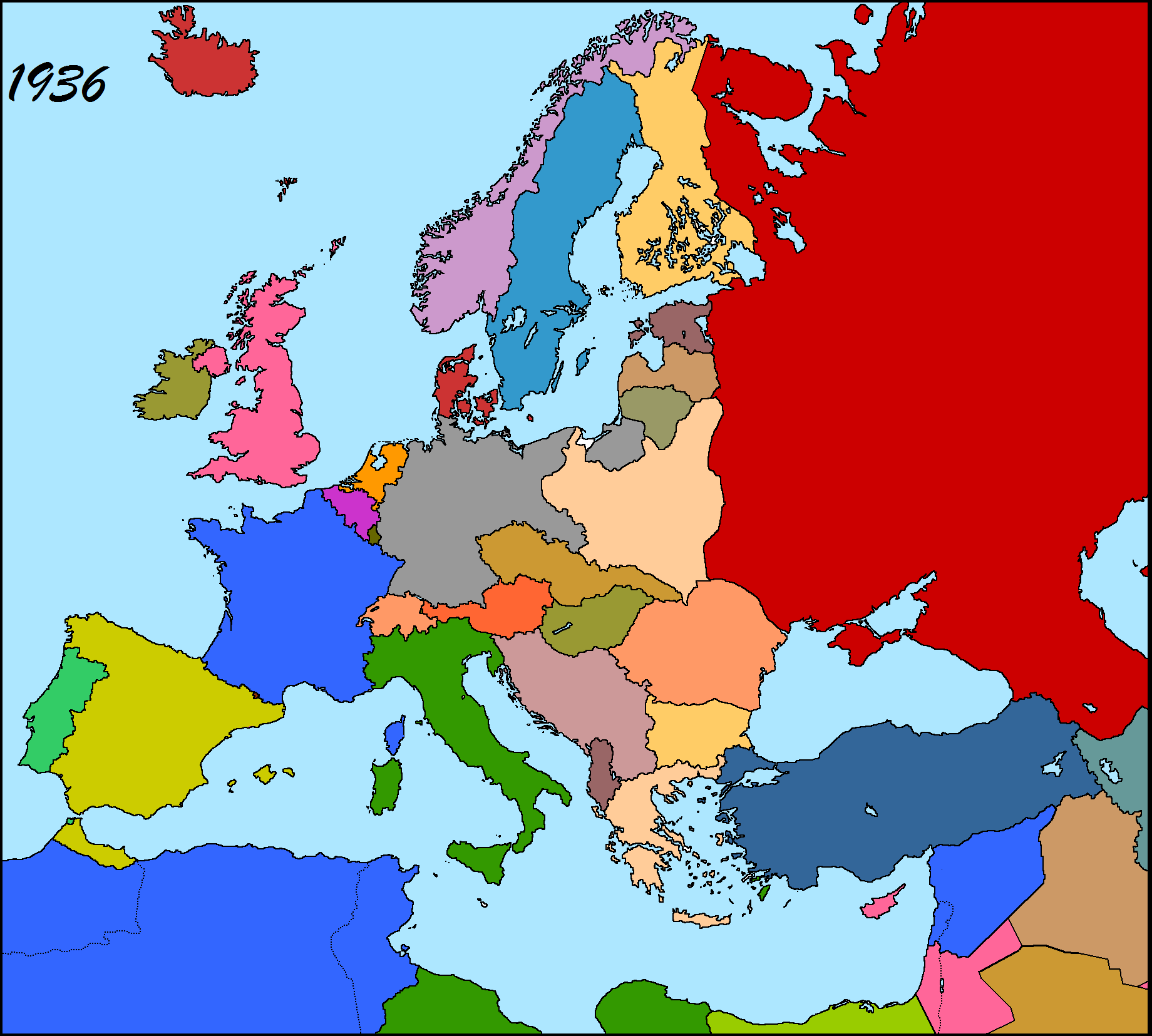 Карта европы 1995 года