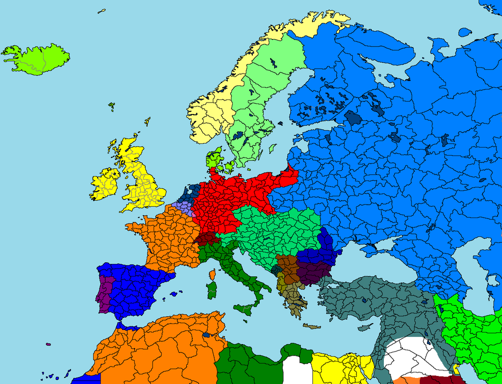 1914 Map Of Europe