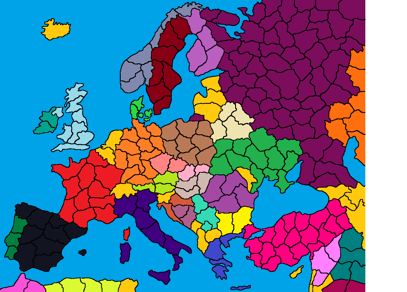 Region eu. Карта Европы 2022. Карта Европы для ВПИ. Map of Europe 1914 with Provinces. Карта Европы с границами провинций.
