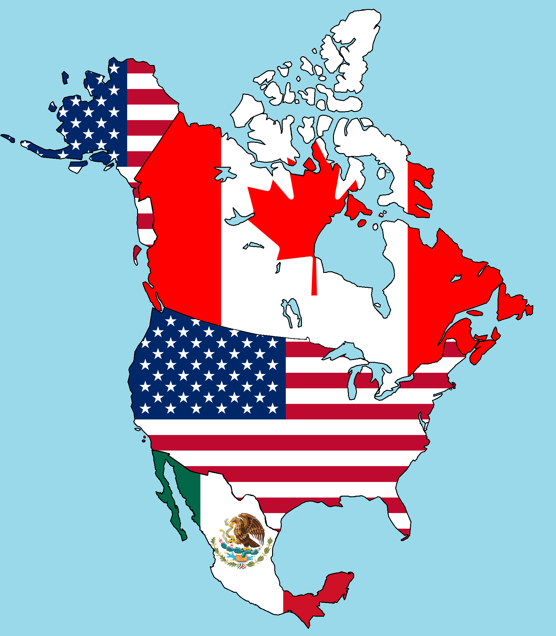 Image - Canada, USA, and Mexico maps.png | TheFutureOfEuropes Wiki ...