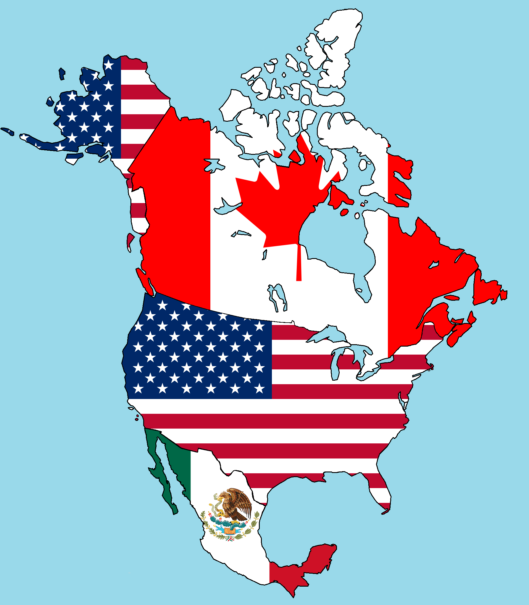 Image - Canada, USA, and Mexico maps.png | TheFutureOfEuropes Wiki