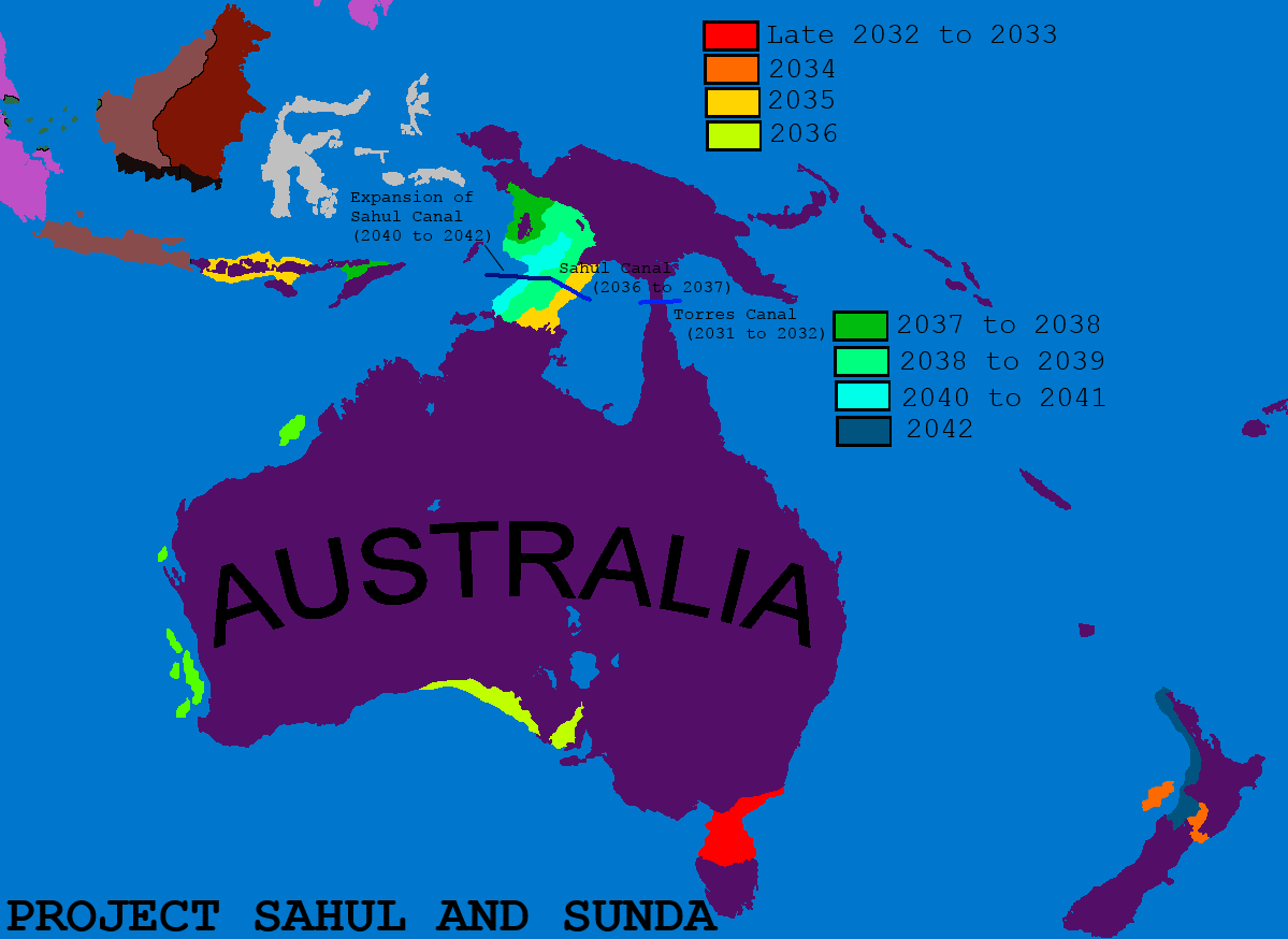 Red highlighted is the area will be converted to land next turn