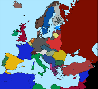 Blank World War 2 Map Of Europe