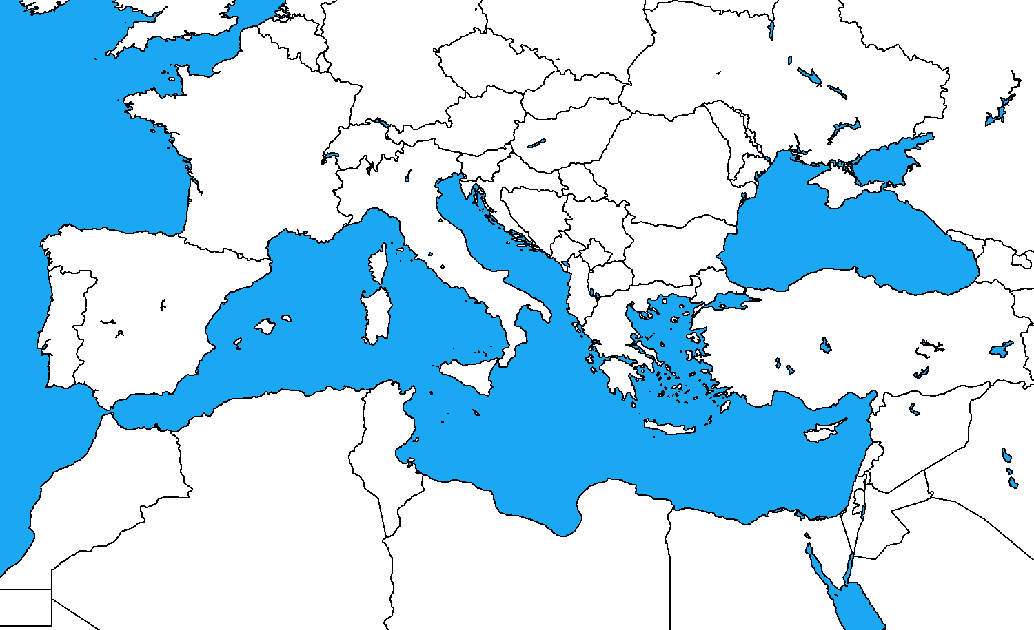 Image Blank Map Of The Mediterranean By Dinospain D8w73gg Png   Latest