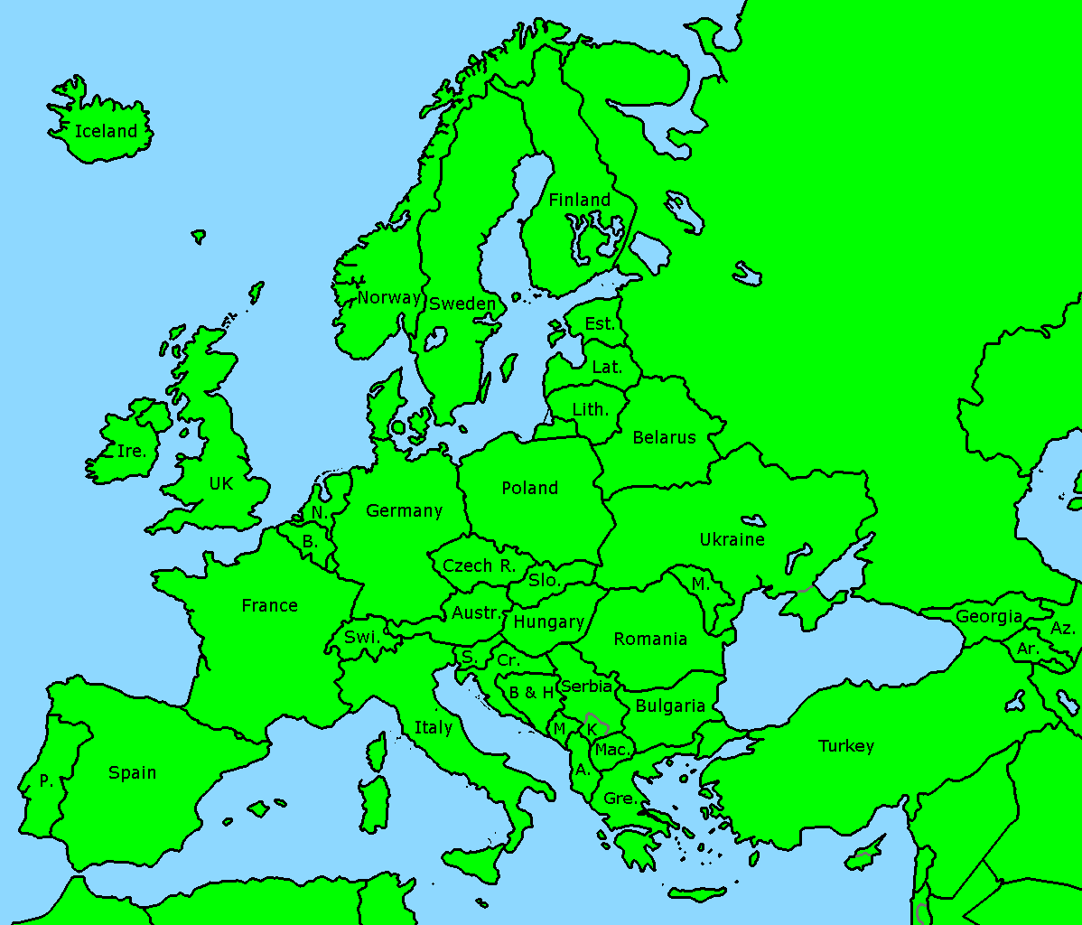 Map Of Europe For Mappers Maps and Flags by Finn Mapper | TheFutureOfEuropes Wiki | Fandom