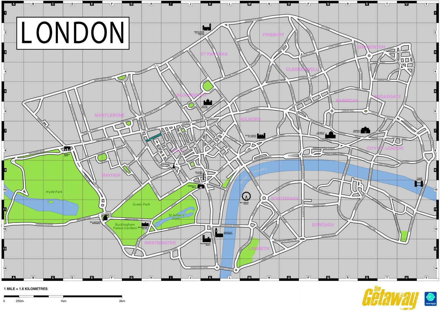 the getaway map