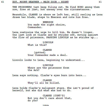Blood Must Have Blood Part 1 Transcript The 100 Wiki Fandom