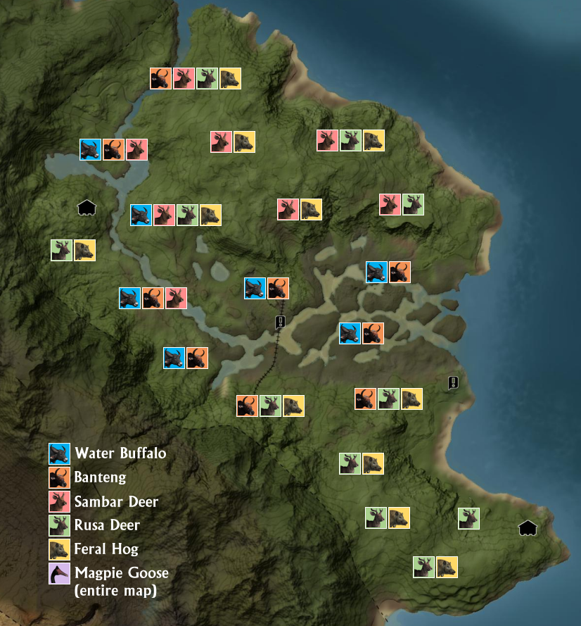 thehunter classic animal map thehunter classic animal map