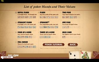 Poker high hands list