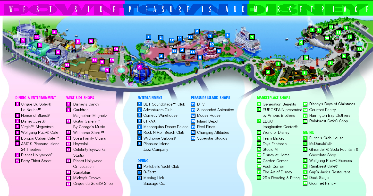 disney world downtown disney mapjpg