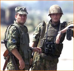 Siberian soldiers of the Union of Sovereign Soviet Siberian Socialist Republics of the Soviet Union