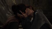 Dina and Ellie kiss