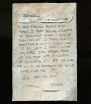 Artifact - Note to Rachel