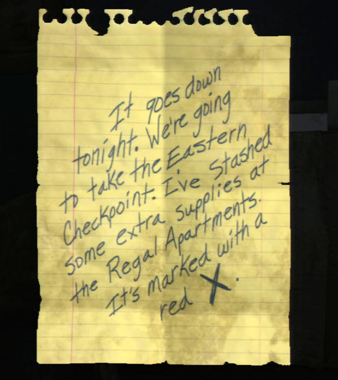 Stash Note The Last of Us Wiki FANDOM powered by Wikia