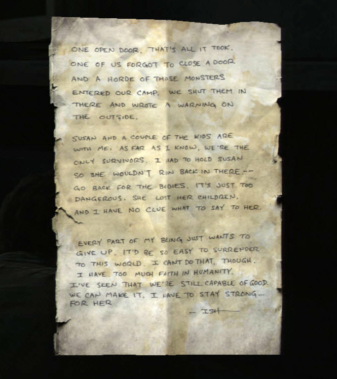 Survivors Note The Last Of Us Wiki Fandom