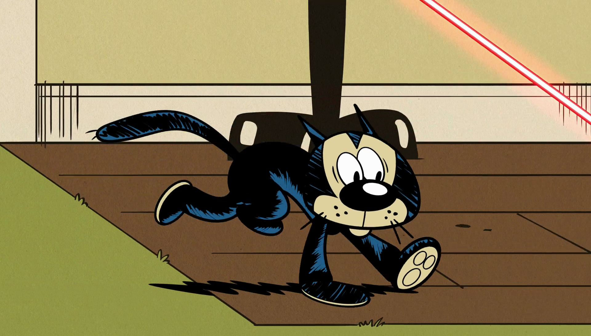 Image  S2E11B Cliff chasing the laser.png  The Loud House