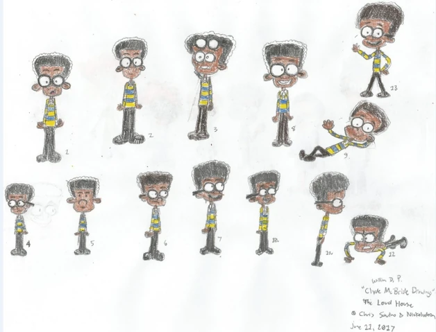 Image - Clyde McBride drawings June 21, 2017 colored.png | The Loud